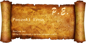 Peszeki Erna névjegykártya